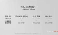 极氪9X中国首发48V主动稳定杆：过弯近乎零侧倾 侧碰主动防御