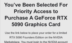 RTX 5090原价购买成真！NVIDIA发放新一轮优先资格